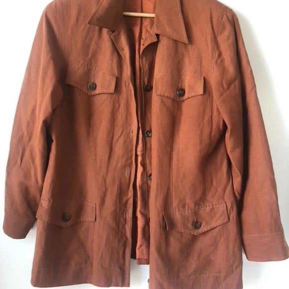 Oversized Linen and Silk Light-Weight Jacket - Picture 2 of 4